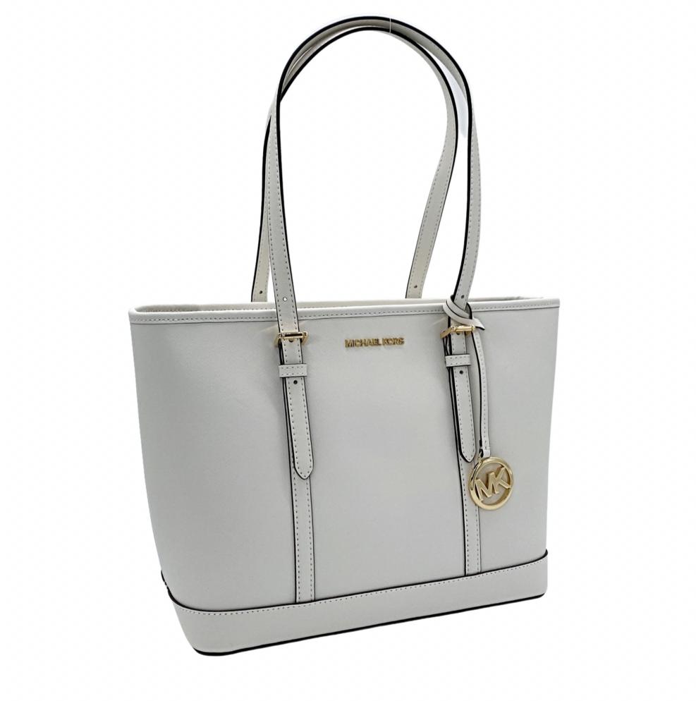 Michael kors jet cheap set tote white